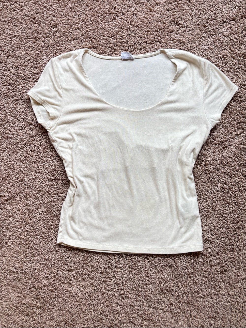 Cotton on butter yellow Scoop Neck Short Sleeve Top